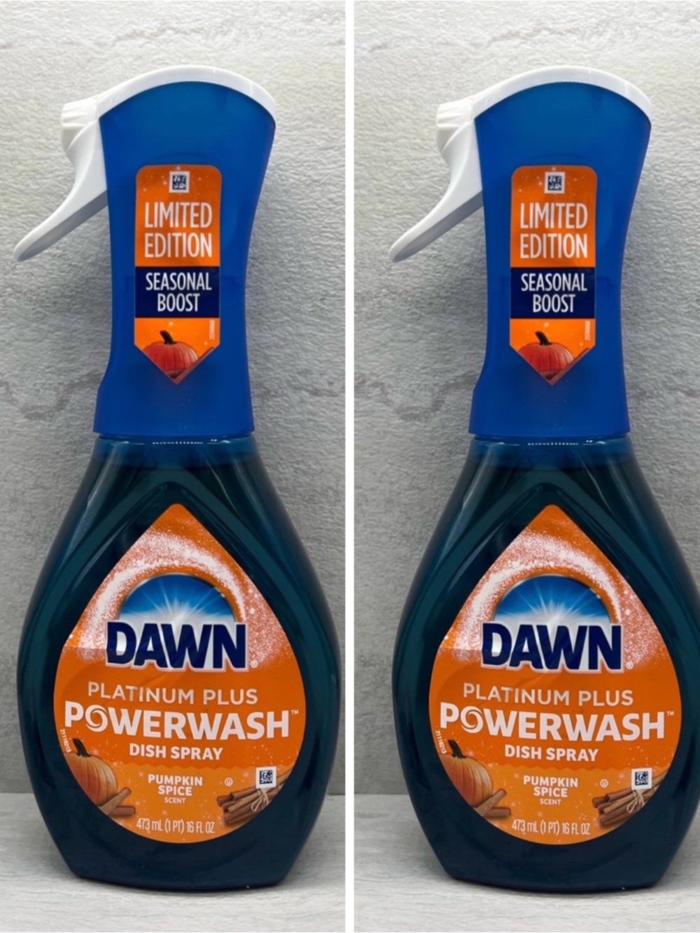 🪅 Two Dawn Platinum Plus Powerwash Dish Sprays in Pumpkin Spice ~ Limited Editio